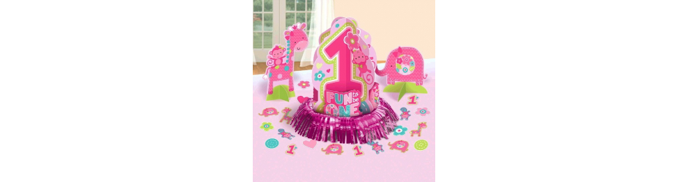 Amscan One Wild Girl 1st Birthday Plastic Table Cover - Pink Safari Animal Design, 54 X 102 Inches - View #12