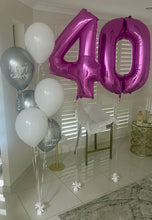 Load image into Gallery viewer, 40th Birthday Pink silver Balloons