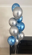 Load image into Gallery viewer, Blue Birthday Latex Balloon Bouquet
