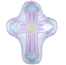 Load image into Gallery viewer, Communion Cross Super Shape Foil Balloon