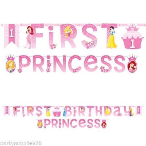 Disney Princess 1st Birthday Jumbo Letter Banner Kit