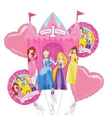 Disney Princess 1st Birthday Foil Balloon Bouquet