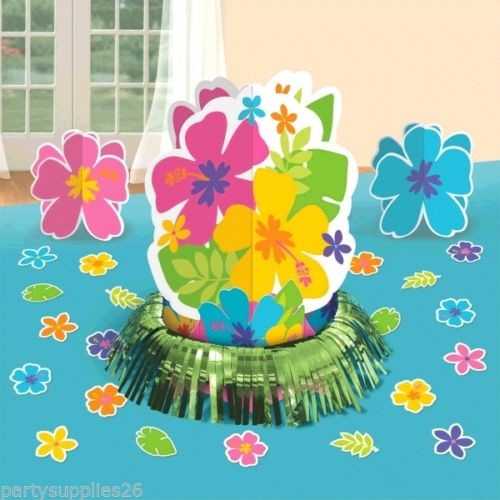 Hawaiian Luau Hibiscus Table Decorating Kit