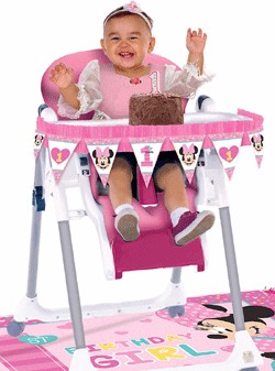 Minnie 1st Birthday High Chair Decorating Kit