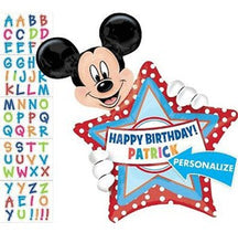 Load image into Gallery viewer, Mickey Mouse Personalised Super Shape foil Balloon