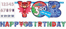 Load image into Gallery viewer, PJ-Masks-Birthday-Banner-Kit