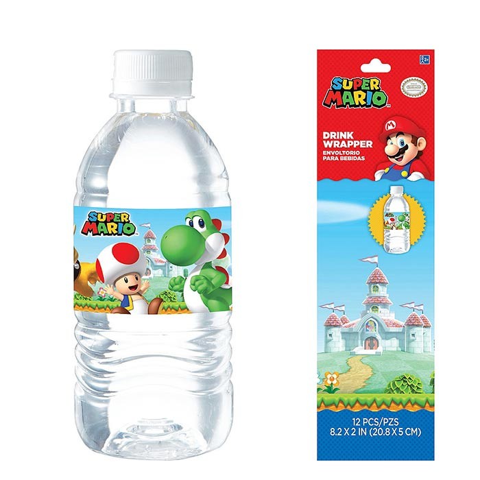 Super Mario Bottle labels