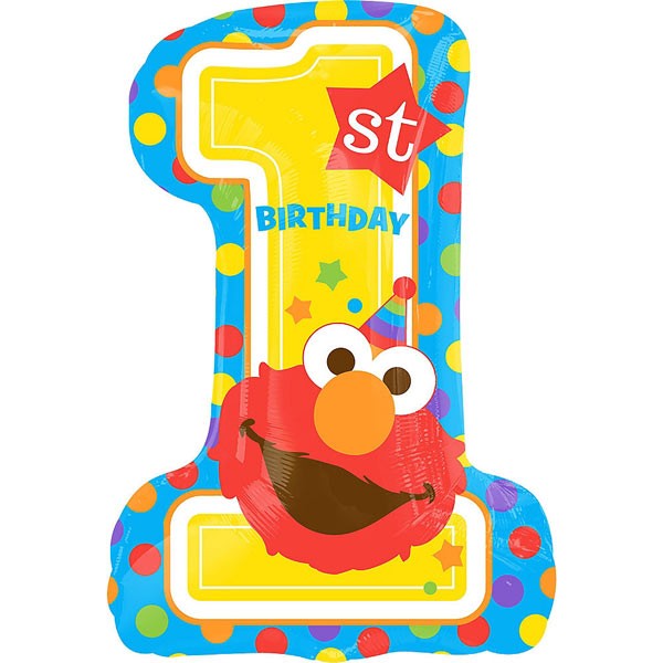 Sesame Street 1st Birthday Elmo Super Shape Balloon