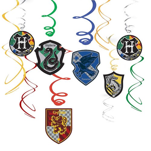 Harry Potter Swirl Decorations Pack Of 12