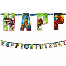 Load image into Gallery viewer, Jurassic World Birthday Banner