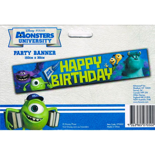 Monsters University Birthday Banner