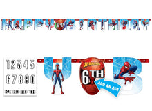 Load image into Gallery viewer, Spider-Man Birthday Banner Kit