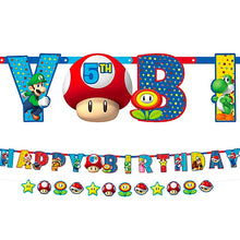 Load image into Gallery viewer, Super-Mario-Birthday-banner