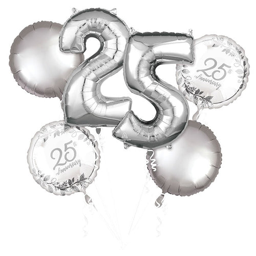 25th Anniversary Foil Balloon Bouquet 