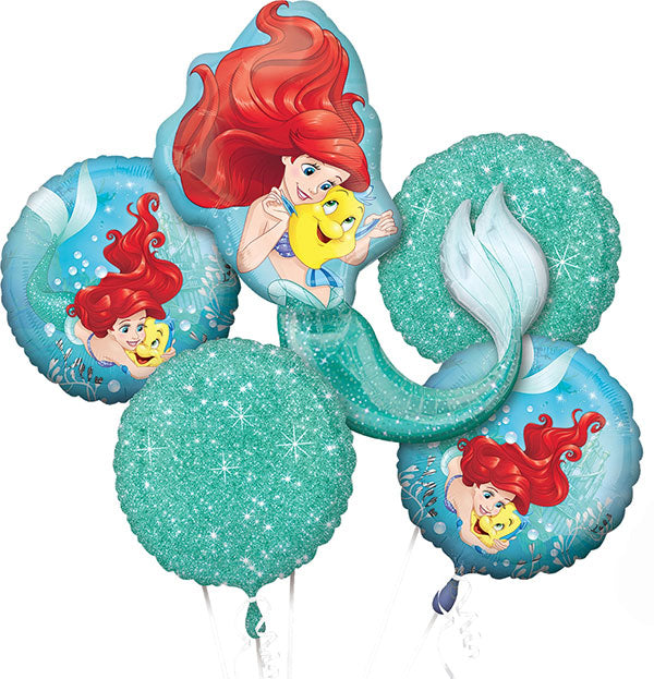 Ariel Little mermaid Foil balloon Bouquet
