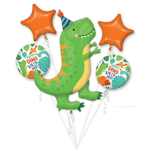 Dino-Mite Dinosaur Party Foil Balloon Bouquet