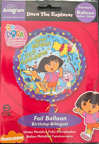 Dora Happy Birthday Foil Balloon