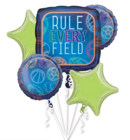 Gaming Party Rule Every Field Foil Balloon Bouquet