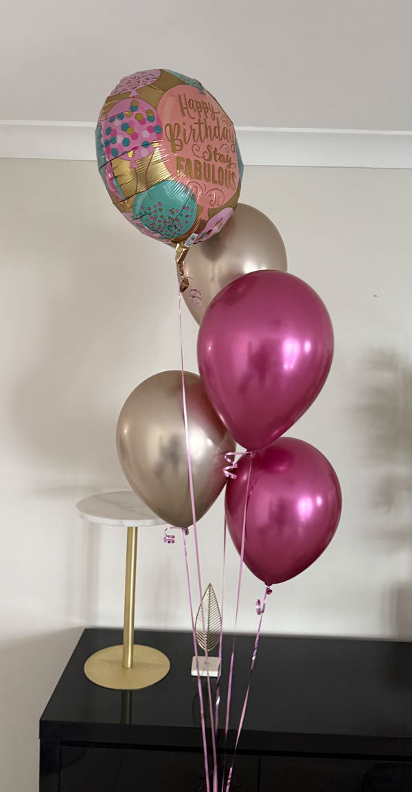 Happy Birthday Fabulous Foil Latex Balloon Bouquet