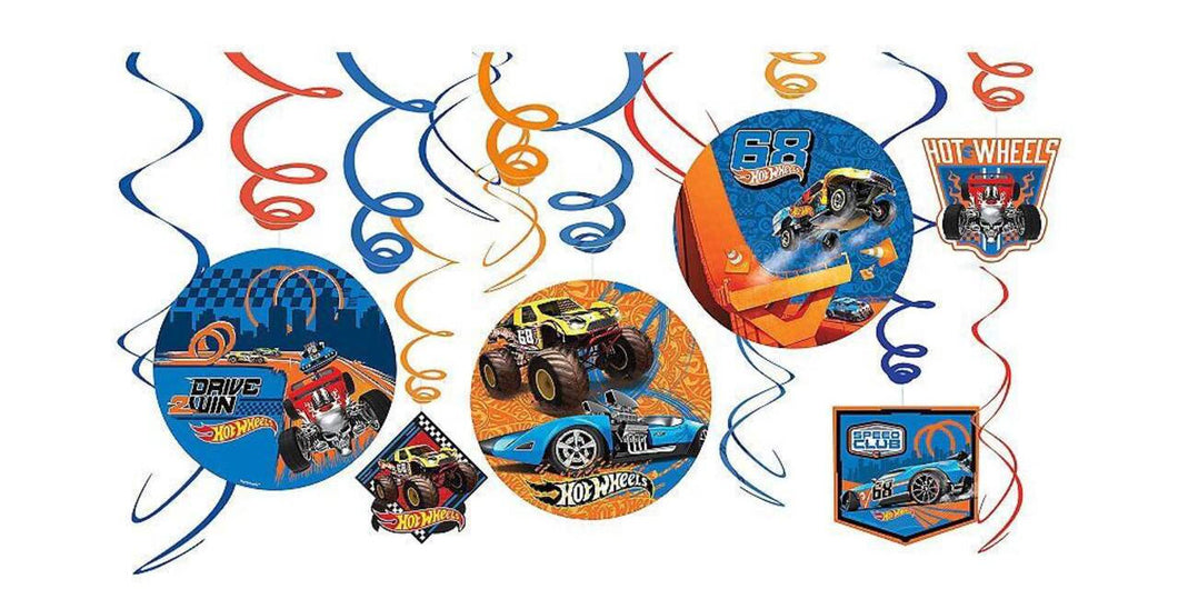 Hot Wheels Swirl Decorations