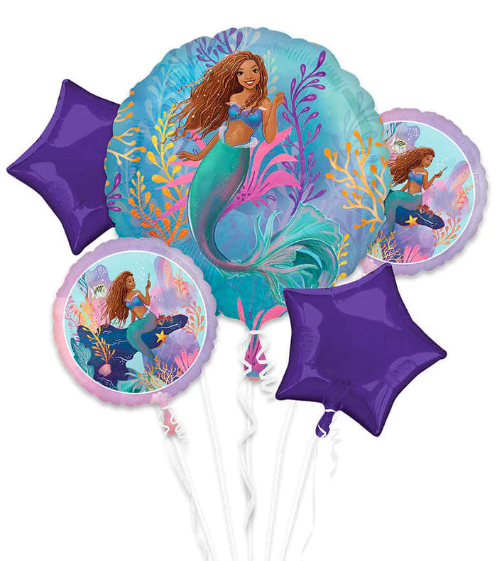 Little Mermaid Foil Balloon Bouquet