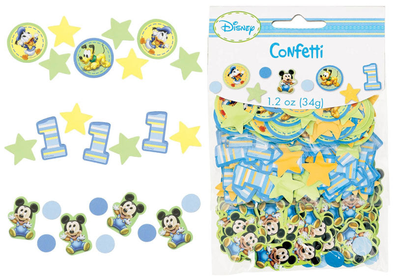Mickey Mouse 1st Birthday Party Confetti