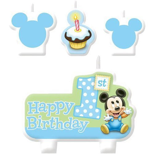 Mickey Mouse 1st Birthday Candles