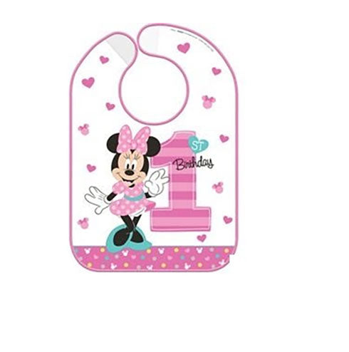 Minnie Mouse 1st Birthday Bib