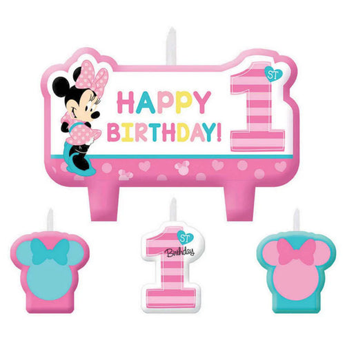 Minnie Mouse 1st Birthday Candles