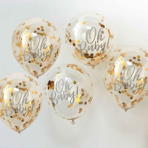Oh Baby Boy Baby Shower Confetti Balloons 