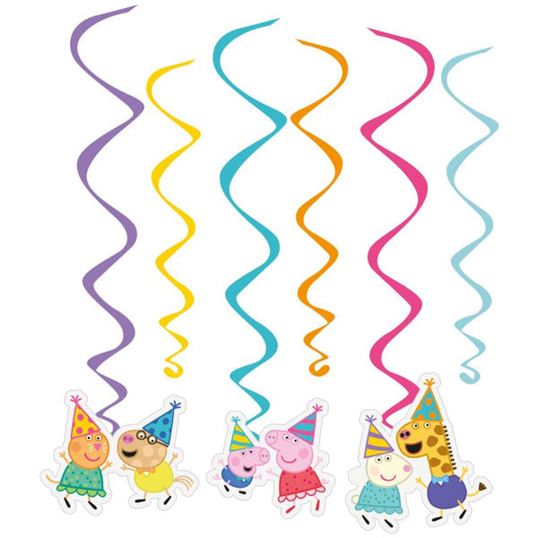 Peppa Pig Spiral Decorations