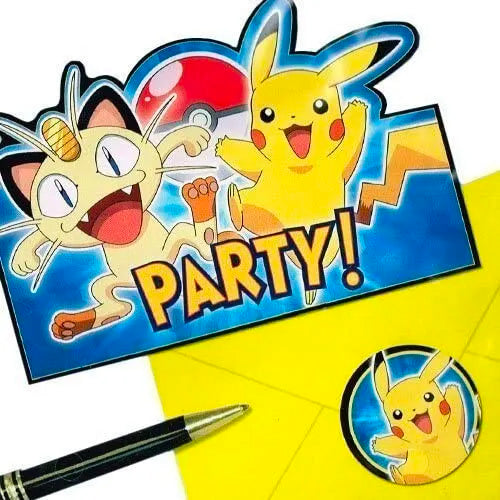 Pokemon Birthday Party Invites