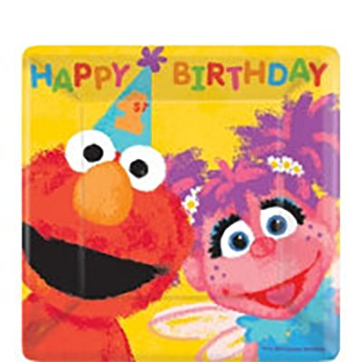 Sesame Street 1st Birthday Beverage Plates