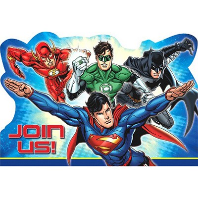 Justice League Postcard Invites