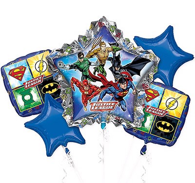 Justice League Foil Balloon Bouquet