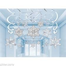 Frozen Snowflake Swirl Decorations