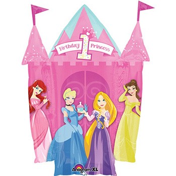 Disney Princess 1st Birthday Castle Super Shape Foil Balloon