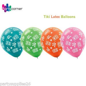 Hawaiian Luau Tiki Latex Balloons