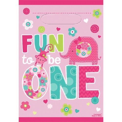 ONE WILD GIRL 1st Birthday Loot Bags