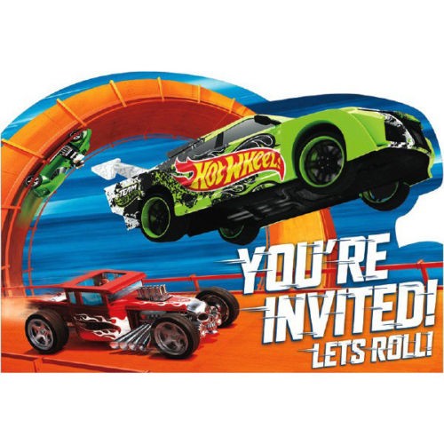 Hot Wheels Party Invitations