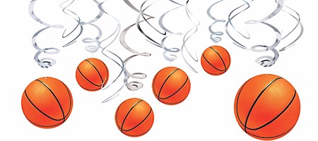 Basketball Swirl Decorations