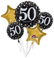 50th Birthday Balloon Bouquet