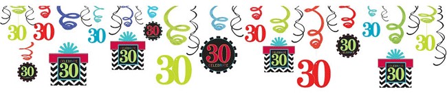 30th Swirl Decorations Mega Pack