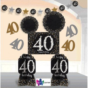 40th Sparkling Room Decorating Kit