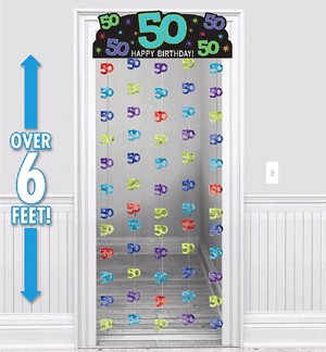 50th Birthday Door Curtain