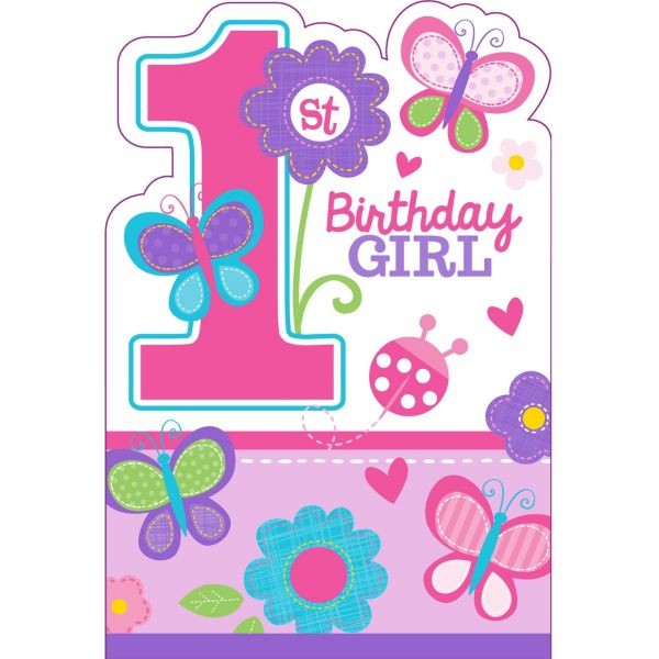 Sweet Girl 1st Birthday Invites
