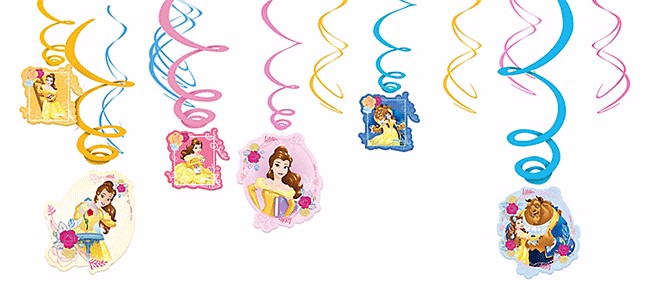 Beauty And The Beast Swirl Decorations