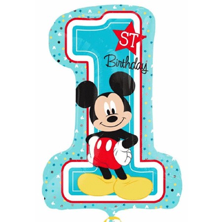 Mickey Mouse 1st Birthday Super Shape Foil Balloon