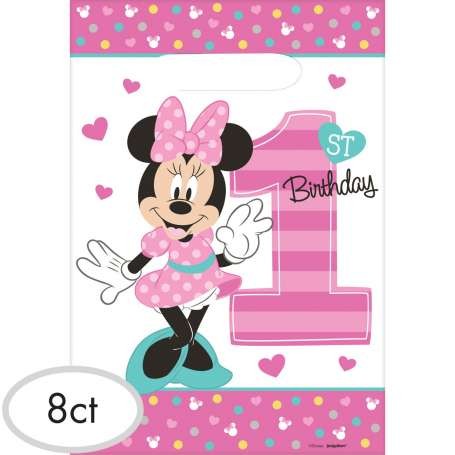 Minnie 1st Birthday Loot Bags