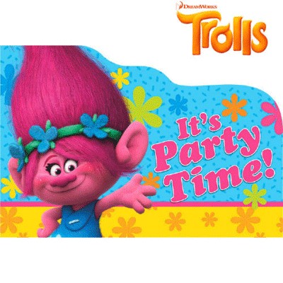 Trolls Birthday Party Invitations